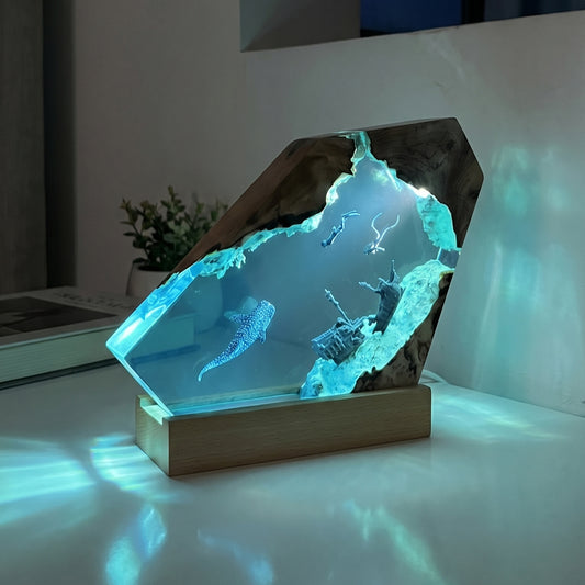 Valorie's Creation - Sea Life Ocean Resin Lamp